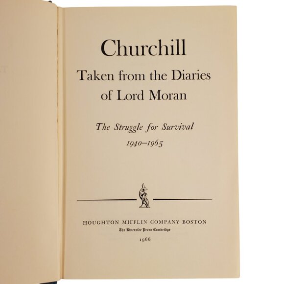 VTG Book "Churchill Taken From the Diaries of Lord Moran" 1st American Ed. 1966 - Picture 2 of 12